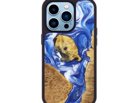 iPhone 14 Pro Wood+Resin Phone Case - Angelica (Mosaic, 663835) on Sale