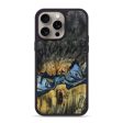 iPhone 15 Pro Max Wood+Resin Phone Case - Jermaine (Teal & Gold, 661867) Sale