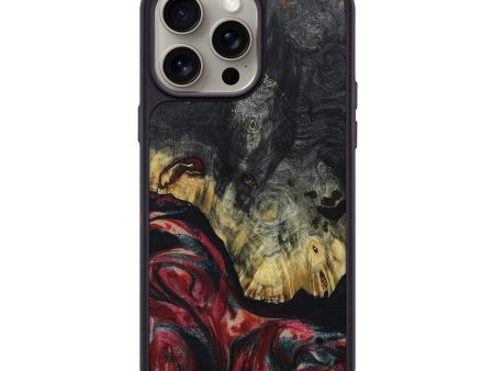 iPhone 15 Pro Max Wood+Resin Phone Case - Ruben (Red, 665031) Online Sale