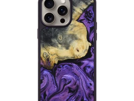 iPhone 15 Pro Max Wood+Resin Phone Case - Landyn (Purple, 665325) Online Hot Sale