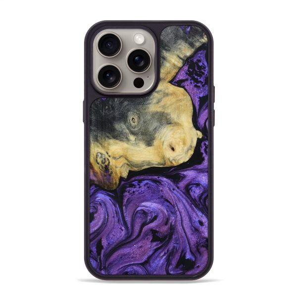 iPhone 15 Pro Max Wood+Resin Phone Case - Landyn (Purple, 665325) Online Hot Sale