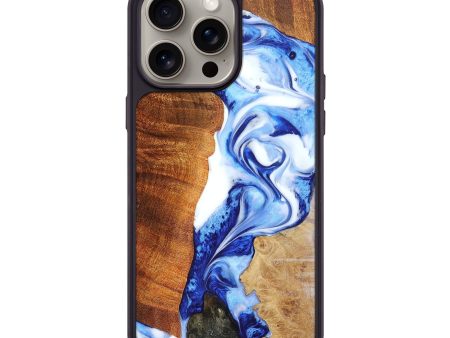 iPhone 15 Pro Max Wood+Resin Phone Case - Vincent (Mosaic, 664958) Hot on Sale