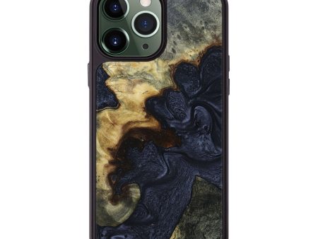 iPhone 13 Pro Max Wood+Resin Phone Case - Charles (Pure Black, 661939) Fashion