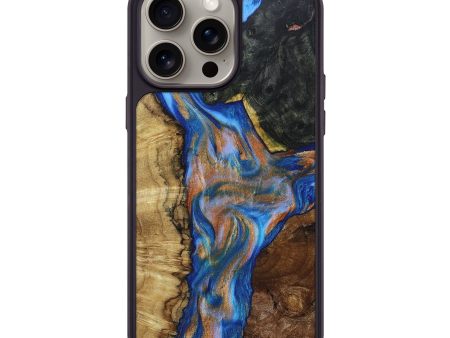 iPhone 15 Pro Max Wood+Resin Phone Case - Wendy (Mosaic, 661719) on Sale