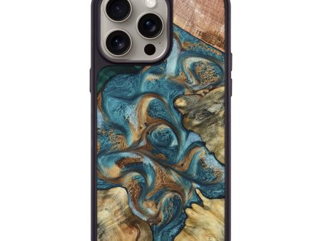 iPhone 15 Pro Max Wood+Resin Phone Case - Cole (Mosaic, 661110) Online Sale