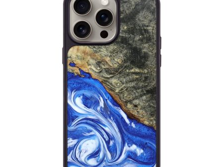 iPhone 15 Pro Max Wood+Resin Phone Case - Chase (Blue, 662206) Fashion