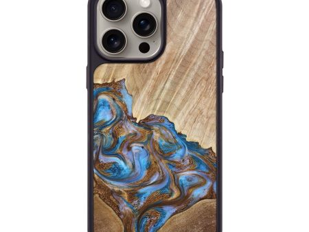 iPhone 15 Pro Max Wood+Resin Phone Case - Jillian (Mosaic, 665324) For Cheap