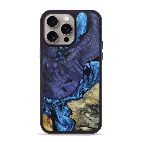 iPhone 15 Pro Max Wood+Resin Phone Case - Cameron (Mosaic, 661075) Online now