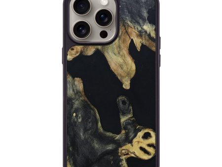 iPhone 15 Pro Max Wood+Resin Phone Case - Sergio (Pure Black, 665389) Online Sale