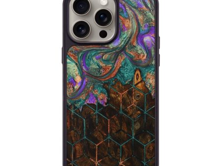 iPhone 15 Pro Max Wood+Resin Phone Case - Cara (Pattern, 664797) For Discount