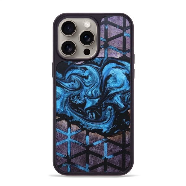 iPhone 15 Pro Max Wood+Resin Phone Case - Dewey (Pattern, 666225) Hot on Sale