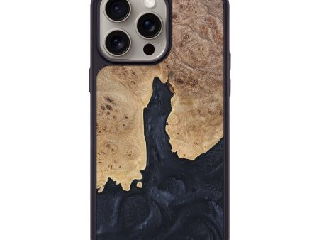 iPhone 15 Pro Max Wood+Resin Phone Case - Andrew (Pure Black, 663244) Online