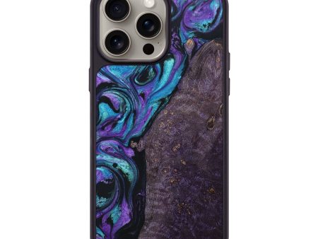 iPhone 15 Pro Max Wood+Resin Phone Case - Jace (Purple, 661646) Cheap