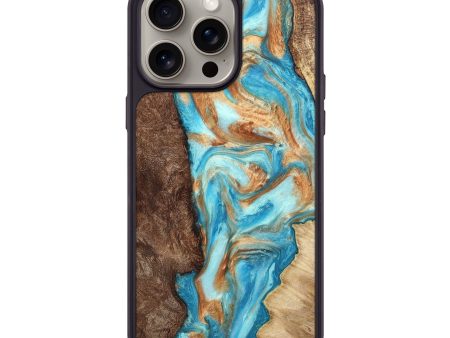 iPhone 15 Pro Max Wood+Resin Phone Case - Ada (Mosaic, 661099) on Sale