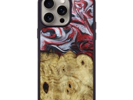 iPhone 15 Pro Max Wood+Resin Phone Case - Miguel (Red, 663650) Online Hot Sale