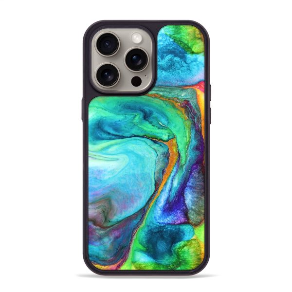 iPhone 15 Pro Max Wood+Resin Phone Case - Kaylin (Watercolor, 662062) Fashion