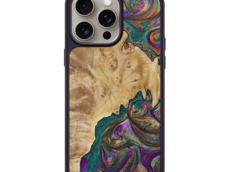 iPhone 15 Pro Max Wood+Resin Phone Case - Makenzie (Green, 661164) Sale