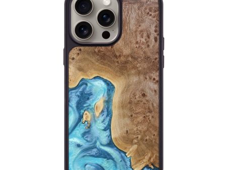 iPhone 15 Pro Max Wood+Resin Phone Case - Horace (Blue, 662698) Discount