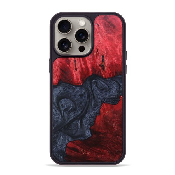 iPhone 15 Pro Max Wood+Resin Phone Case - Lou (Pure Black, 663243) Hot on Sale