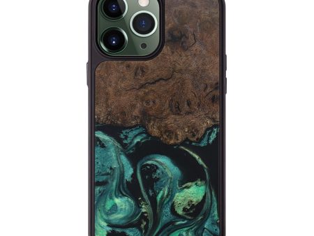 iPhone 13 Pro Max Wood+Resin Phone Case - Ollie (Green, 663256) Online Sale