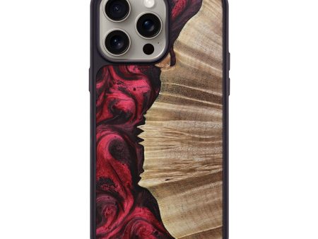 iPhone 15 Pro Max Wood+Resin Phone Case - Kiana (Red, 663668) Online now