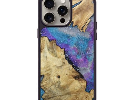 iPhone 15 Pro Max Wood+Resin Phone Case - Evelyn (Cosmos, 666011) Fashion