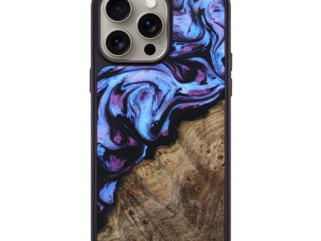 iPhone 15 Pro Max Wood+Resin Phone Case - Amy (Purple, 661999) Discount