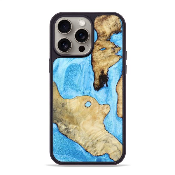 iPhone 15 Pro Max Wood+Resin Phone Case - Corinne (Mosaic, 661722) Online