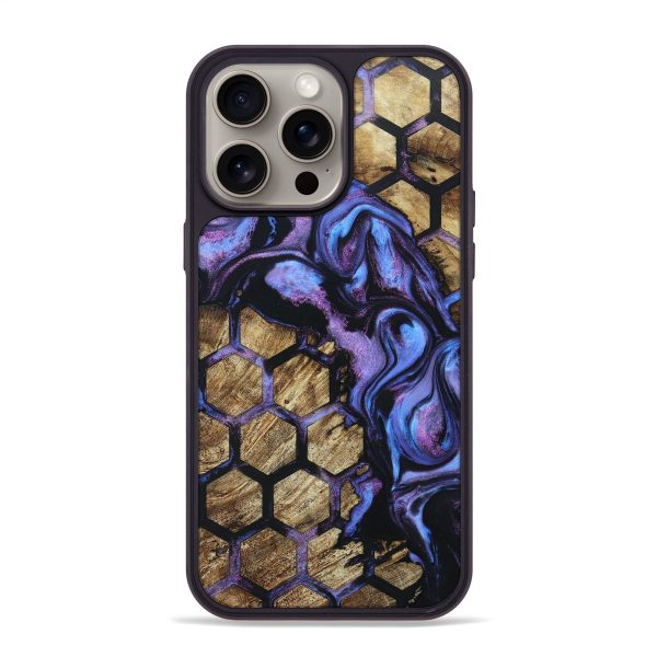 iPhone 15 Pro Max Wood+Resin Phone Case - Eva (Pattern, 662754) For Cheap