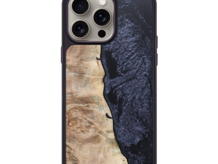 iPhone 15 Pro Max Wood+Resin Phone Case - Edgar (Gunmetal, 666182) Fashion