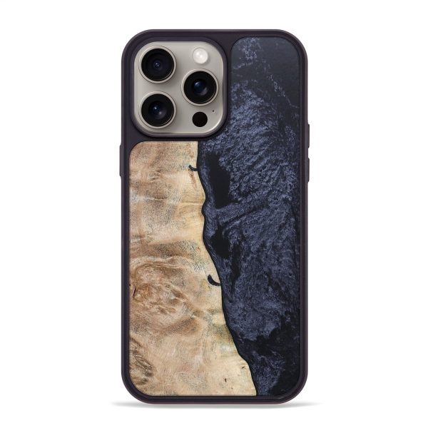 iPhone 15 Pro Max Wood+Resin Phone Case - Edgar (Gunmetal, 666182) Fashion