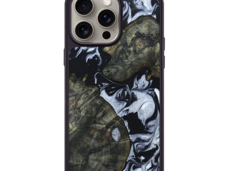 iPhone 15 Pro Max Wood+Resin Phone Case - Felicia (Black & White, 661471) Hot on Sale