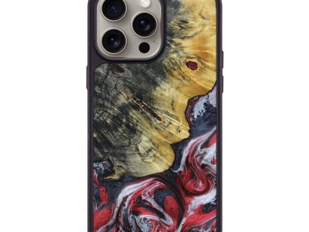 iPhone 15 Pro Max Wood+Resin Phone Case - Brett (Red, 663671) Hot on Sale