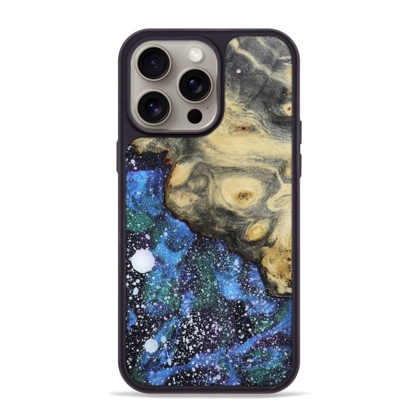 iPhone 15 Pro Max Wood+Resin Phone Case - Lynette (Cosmos, 665004) For Discount