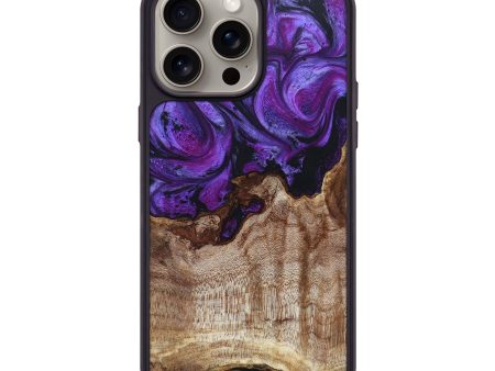 iPhone 15 Pro Max Wood+Resin Phone Case - Colby (Purple, 661318) Fashion