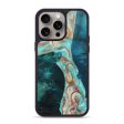 iPhone 15 Pro Max Wood+Resin Phone Case - Eloise (Teal & Gold, 662857) Online Sale