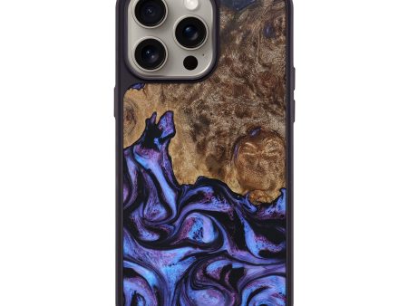 iPhone 15 Pro Max Wood+Resin Phone Case - Brad (Purple, 662869) Sale