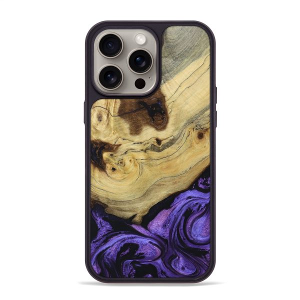 iPhone 15 Pro Max Wood+Resin Phone Case - Paul (Purple, 662874) Discount