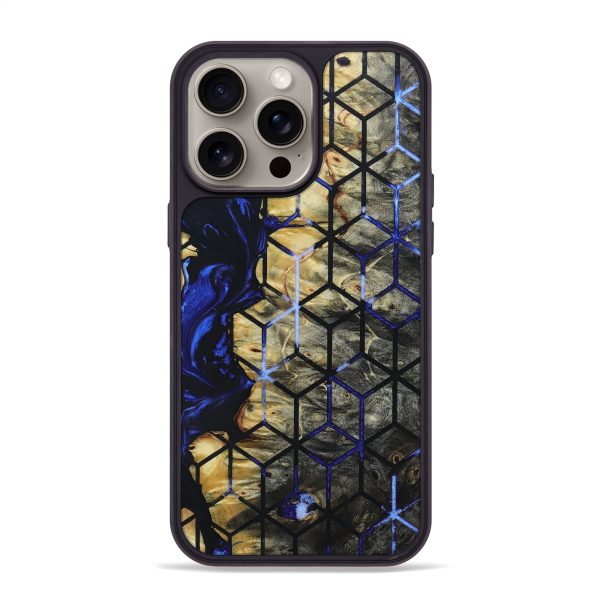 iPhone 15 Pro Max Wood+Resin Phone Case - Deloris (Pattern, 660956) For Cheap