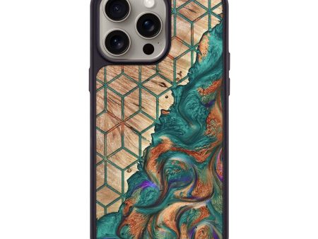 iPhone 15 Pro Max Wood+Resin Phone Case - Delaney (Pattern, 662894) For Sale