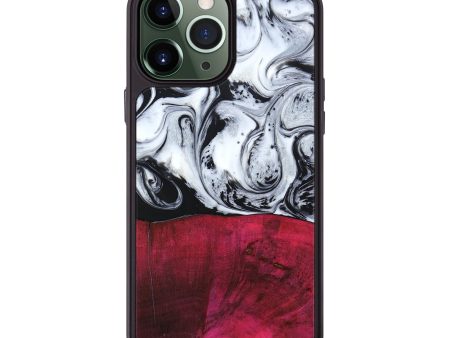 iPhone 13 Pro Max Wood+Resin Phone Case - Hayes (Black & White, 661498) For Cheap