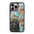 iPhone 15 Pro Max Wood+Resin Phone Case - Phoenix (Teal & Gold, 663071) Sale