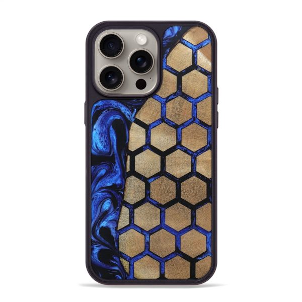 iPhone 15 Pro Max Wood+Resin Phone Case - Presley (Pattern, 661409) Supply