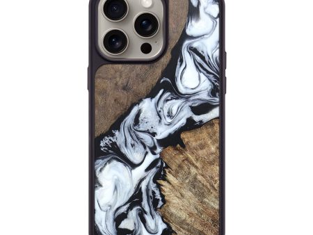 iPhone 15 Pro Max Wood+Resin Phone Case - Darla (Black & White, 663024) Hot on Sale