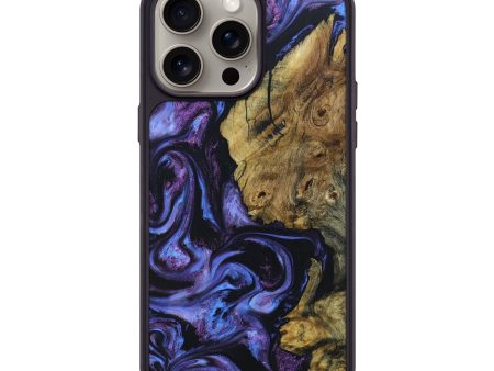 iPhone 15 Pro Max Wood+Resin Phone Case - Roman (Purple, 662868) Online Hot Sale