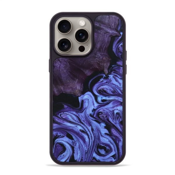 iPhone 15 Pro Max Wood+Resin Phone Case - Ari (Purple, 661321) on Sale