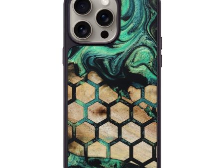 iPhone 15 Pro Max Wood+Resin Phone Case - Nyla (Pattern, 661306) Discount