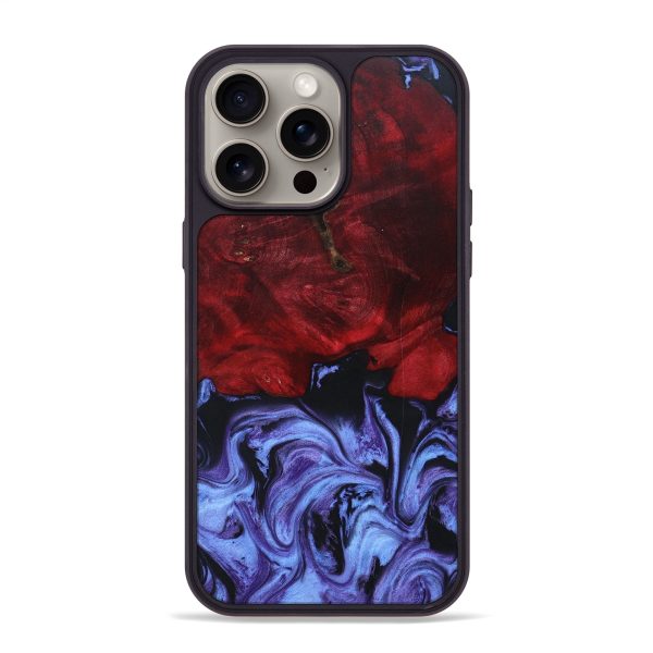 iPhone 15 Pro Max Wood+Resin Phone Case - Ellie (Purple, 661336) Cheap