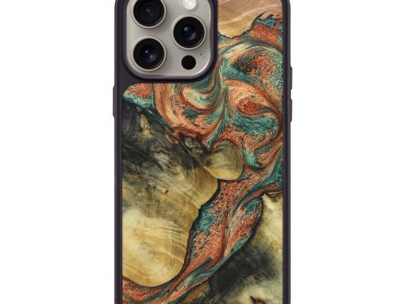 iPhone 15 Pro Max Wood+Resin Phone Case - Makayla (Mosaic, 661384) Supply