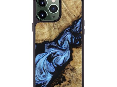 iPhone 13 Pro Max Wood+Resin Phone Case - Francisco (Blue, 661437) For Discount